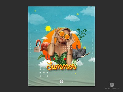 S U M M E R P O S T E R design illustration photoshop portrait art poster design