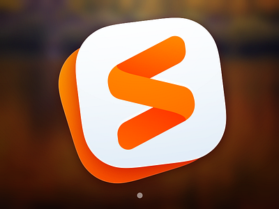 Sublime Text Icon [Sketch and .icns Files] application dock icon mac orange sublime text white