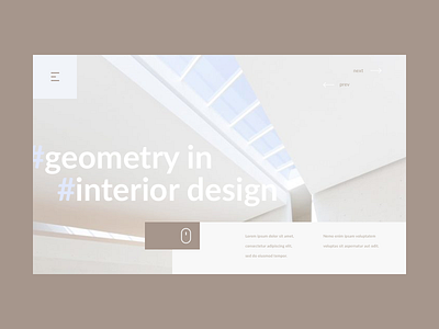 Geometric architecture geometry grid home page landing page minimal mobile ui ux web website