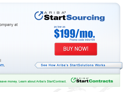 More Landing Page Goodness ariba blue green landing page red button