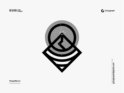 ShapeMount Logo box circle color creative design flat graphic icon idea line logo minimal modern mount mountain rounded shape simple symbol vector