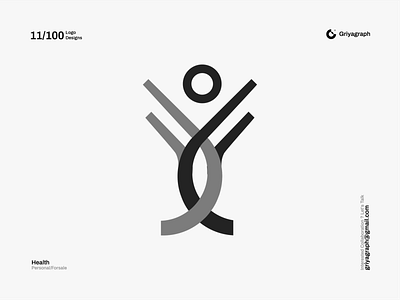 Health Logo color creative design flat graphic health human icon idea line logo minimal modern people rounded simple symbol vector yoga