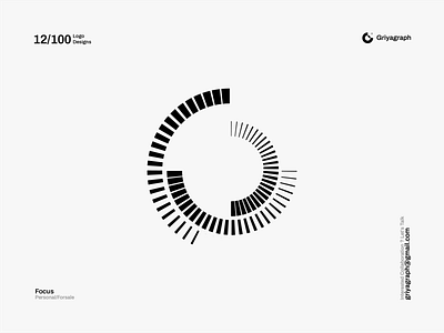 Focus Logo animal circle color creative design flat focus graphic icon idea line logo minimal modern rounded simple symbol vector