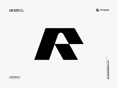 LetterMark R color creative design flat graphic icon idea letter r line logo logo r minimal modern rounded simple symbol vector