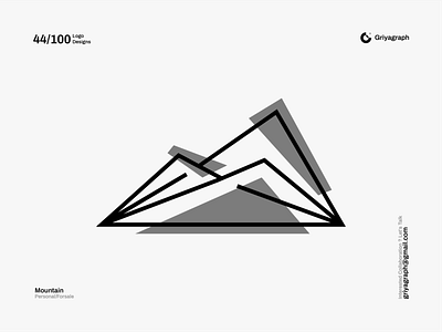 Mountain Logo color creative design flat geometry graphic icon idea identity line lineart logo minimal modern mountain mountains rounded simple symbol vector