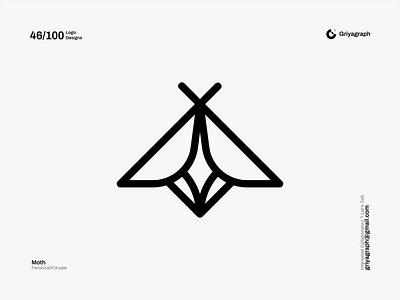 Moth Logo branding butterfly color creative design flat graphic icon idea identity line logo minimal modern moth rounded simple symbol vector