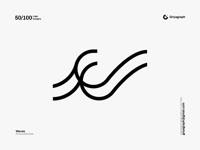 Waves Logo branding color creative design flat graphic icon idea identity line line art logo minimal modern ocean rounded simple symbol vector waves