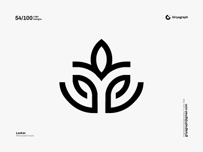 Laskar Logo branding color creative design flat graphic icon idea identity laskar leaf line logo minimal modern nature rounded simple symbol vector
