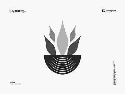 Lotus Logo branding color creative design flat graphic icon idea identity line logo lotus minimal modern rounded simple symbol vector