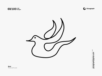 Bird Logo bird bird logo branding color creative design flat fly graphic icon idea identity line logo minimal modern rounded simple symbol vector