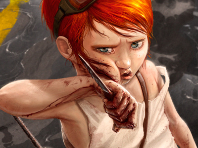"Post Apocalyptic Girl" Cover Illustration digital painting girl illustration kid post apocalyptic