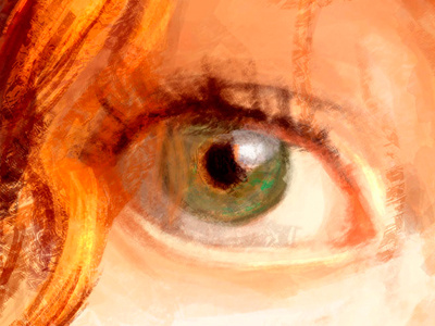 Beautiful Eye digital painting photoshop