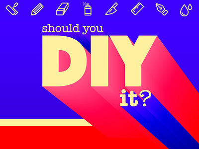 Should you DIY it? color flowchart graph infograph title