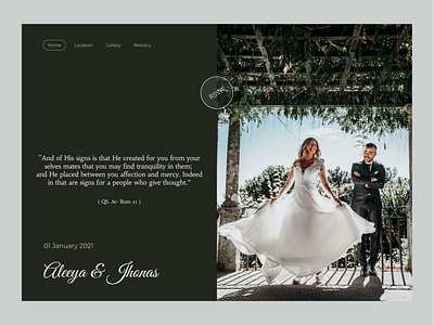 Wedding Page Website clean design digital flat interface minimalism minimalist simple ui web wedding wedding invitation