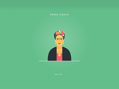 Frida flat flower wreath frida frida kahlo illustration mexico vector wreath