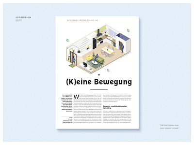 Smart Home - Publication axonometric blueprint editorial illustration graphic design house isometric perspective sensor smart home smart house technology vector illustration