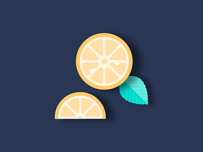 Lemon And Mint fresh fruit leaf lemon lemonade mint vector vector illustration yellow