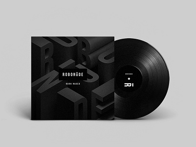 Robonüde LP and Logo design bebas black cd dark isometry letter lp orthographic record vinyl