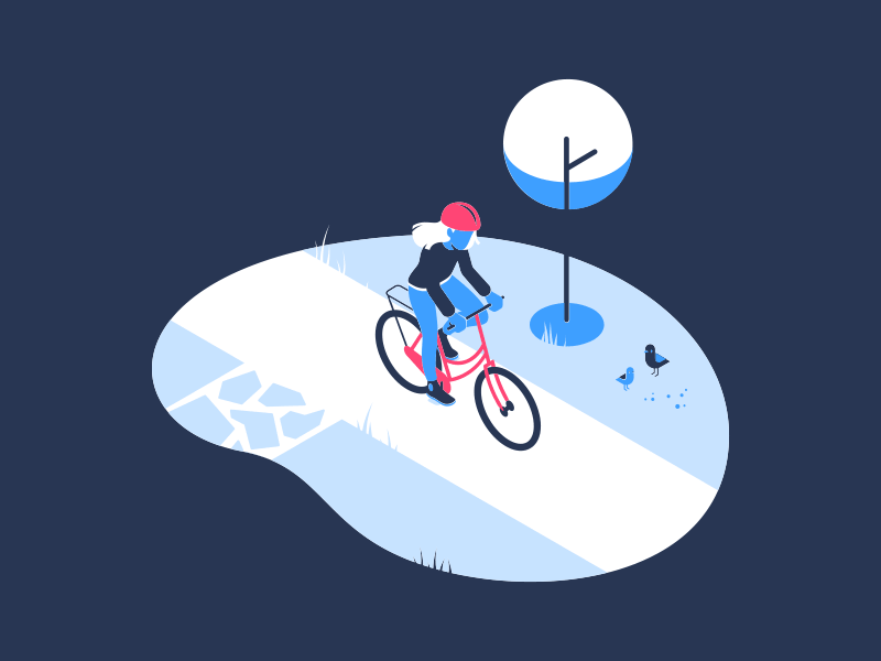 Bike Bike Bike! bike character creation girl character girl illustration isometric design isometry screen printing
