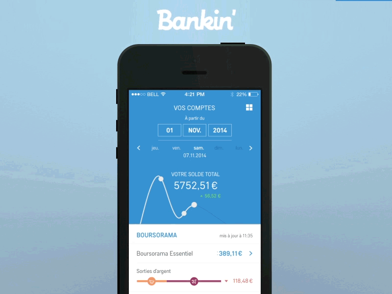 Bankin' Concept bankin gif account graph datavizualisation money bank