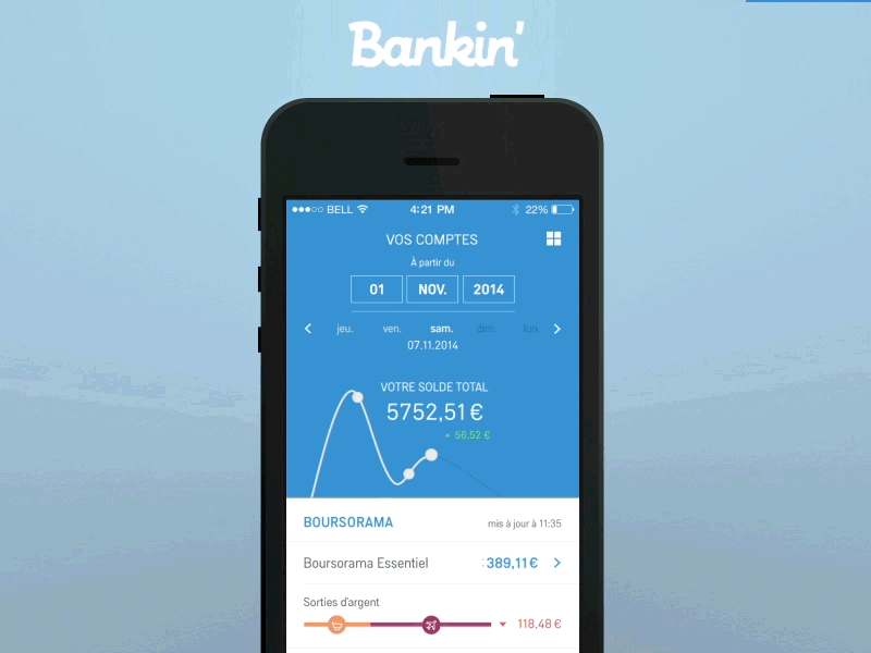 Bankin' Concept account bank bankin datavizualisation gif graph money