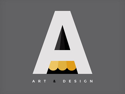 Art & Design a art design logo negative pencil space