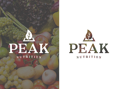 Peak Nutrition Logo branding coach eating fit food healthy identity logo nutrition nutritionist triangle