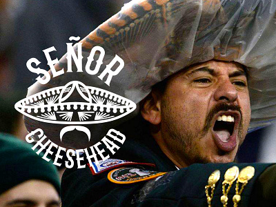 Senor Cheesehead branding football green bay green bay packers logo packers sombrero