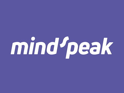 Mindspeak logo brand design identity logo logotype purple tarka white