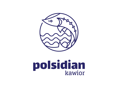 Polsidian logo caviar fish food logo logotype seafood
