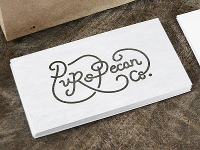 Puro Pecan Co. artesanal branding company handmade lettering logo monoscript organic pecans script texture type