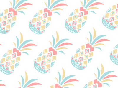 Summer Pineapples fruit pastel pattern pineapple summer sweet textile