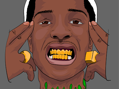 A$AP Rocky Cartooned cartoon illustration