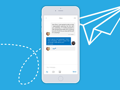 Daily UI Challenge #013 Direct Message daily ui challenge dribbble invite interface message ui user ux