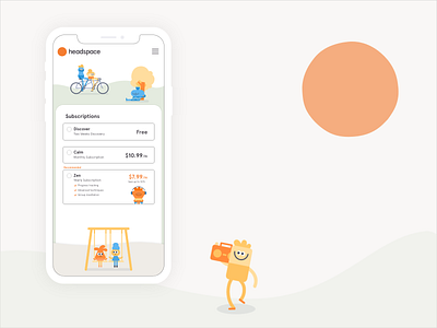 Headspace Pricing daily ui challenge headspace illustration interface iphone mobile pricing