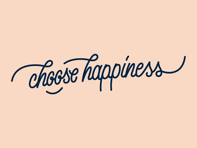 Choose Happiness | Lululemon branding hand lettering icon identity illustrator lettering logo