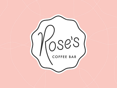 Rose's Coffee Bar approved branding handlettering identity lettering logo