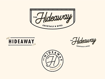 The Hideaway | WIP v3 approved branding handlettering identity lettering logo