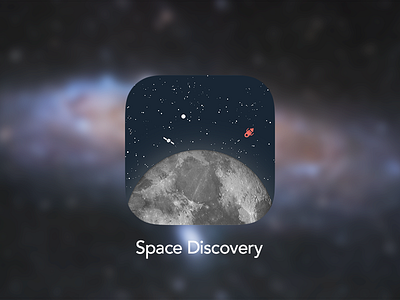 Space Discovery Icon moon rocket satellite space space rocket star