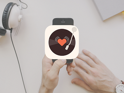 Music Icon App 1 heart icon music share vinyl