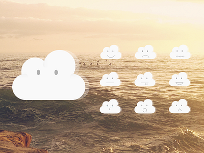 Cloudy Logo & Feelings / One Day Projet app cloud cloudy feelings logo one day weather