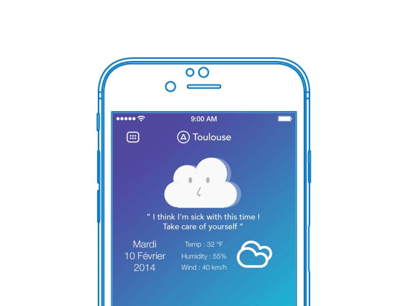 Cloudy Pull to Refresh app cloudy gif pulltorefresh ux weather