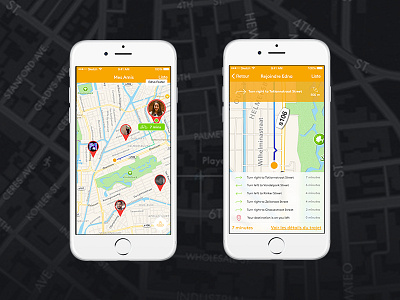 My Friends - iOS app Concept app friend gps ios iphone localize maps