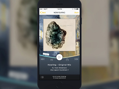 UI-UX Research #01 - Music app app blur gradient made with invision music song ui ux
