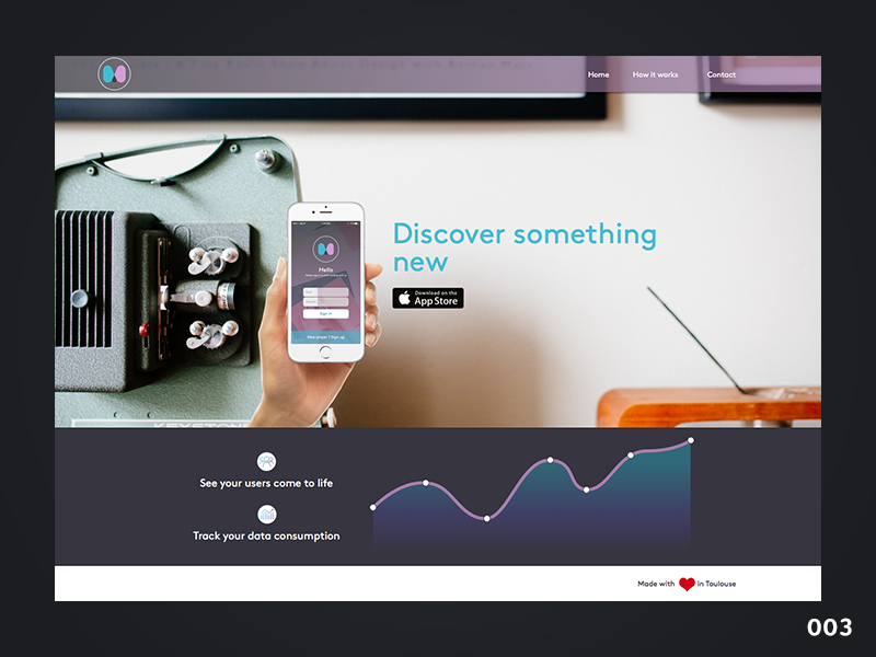 Landing Page - Daily UI #003 by Nicolas Quod on Dribbble