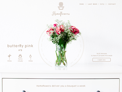 Try and test - Homeflowers concept - UI butterfly delivery flower shop ui ux web