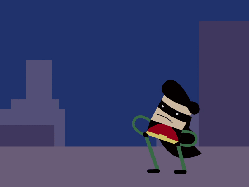 Robin hero loop animation robin superhero