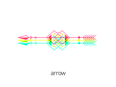 Arrow abstract arrow double exposure geometric tatoo