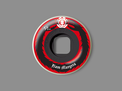 Bam Hairy Hands wheel bam element illustration skateboard skateboarding wheel