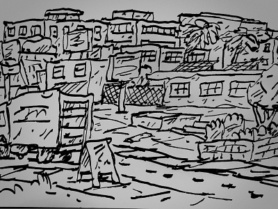 Streets cartoon city drawing street view